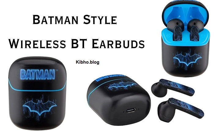 Batman Style Wireless BT Earbuds